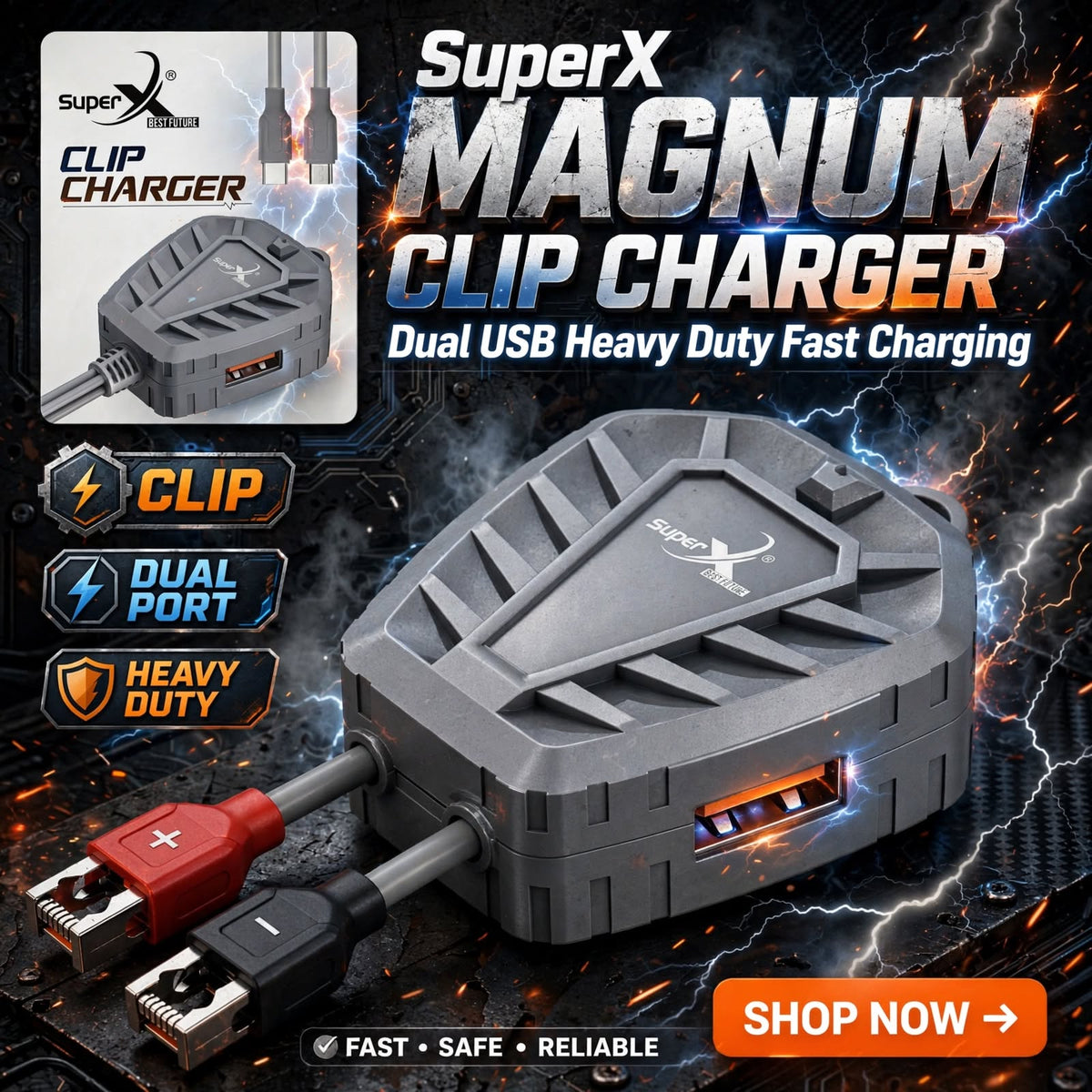 SuperX MAGNUM Clip Charger