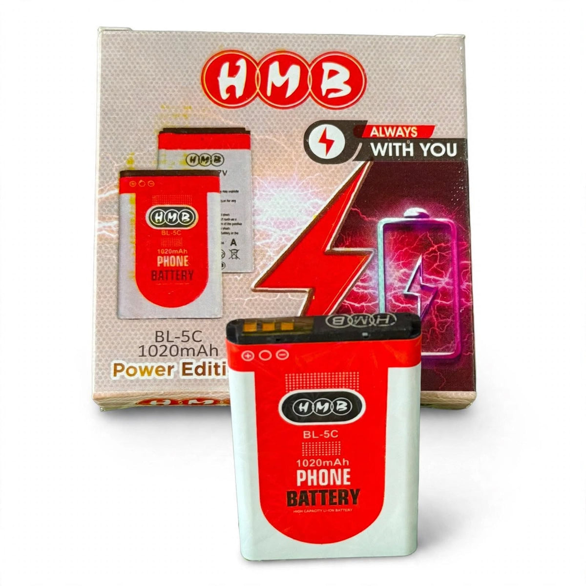 HMB BL-5C Power Edition - 1020mAh High Capacity Phone Battery