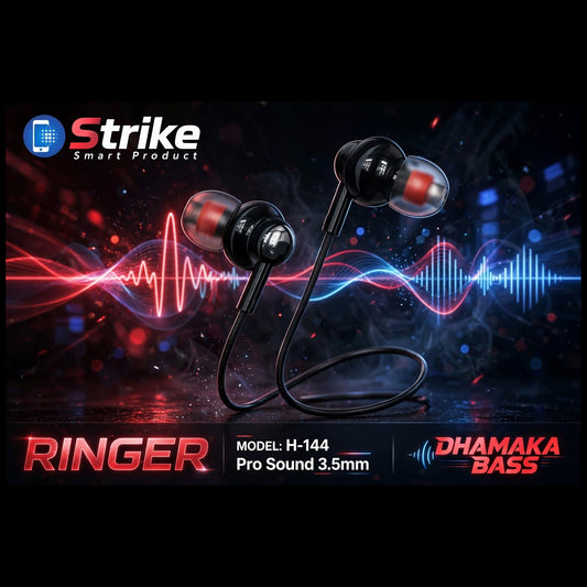 Strike H-144 RINGER - Pro Sound 3.5mm Wired Earphones