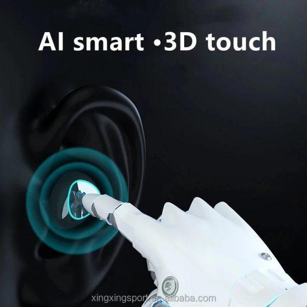 M10 Digital Display Earbuds Black ABS Sweat Resistant